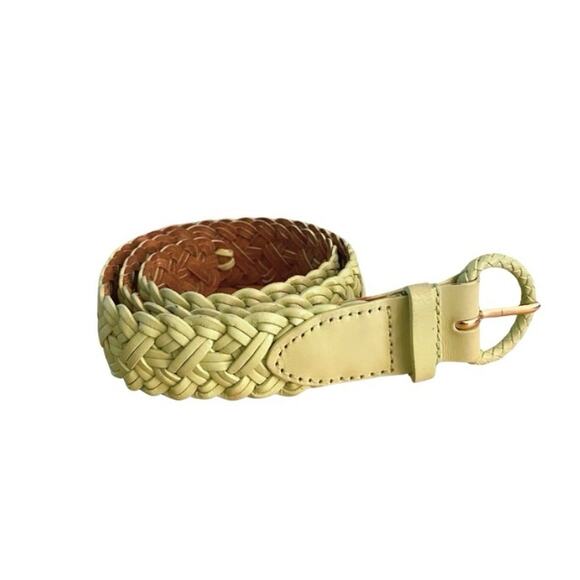 Light Green Vintage Talbots Woven Leather Belt (XS/S) - Picture 9 of 9
